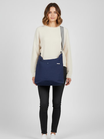 SANUMI Crossbody Bag 'Canvas Hobobag' in Blue