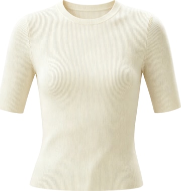 Lilysilk Shirt 'Essential Seidenstrick Oberteil' in Wit: voorkant