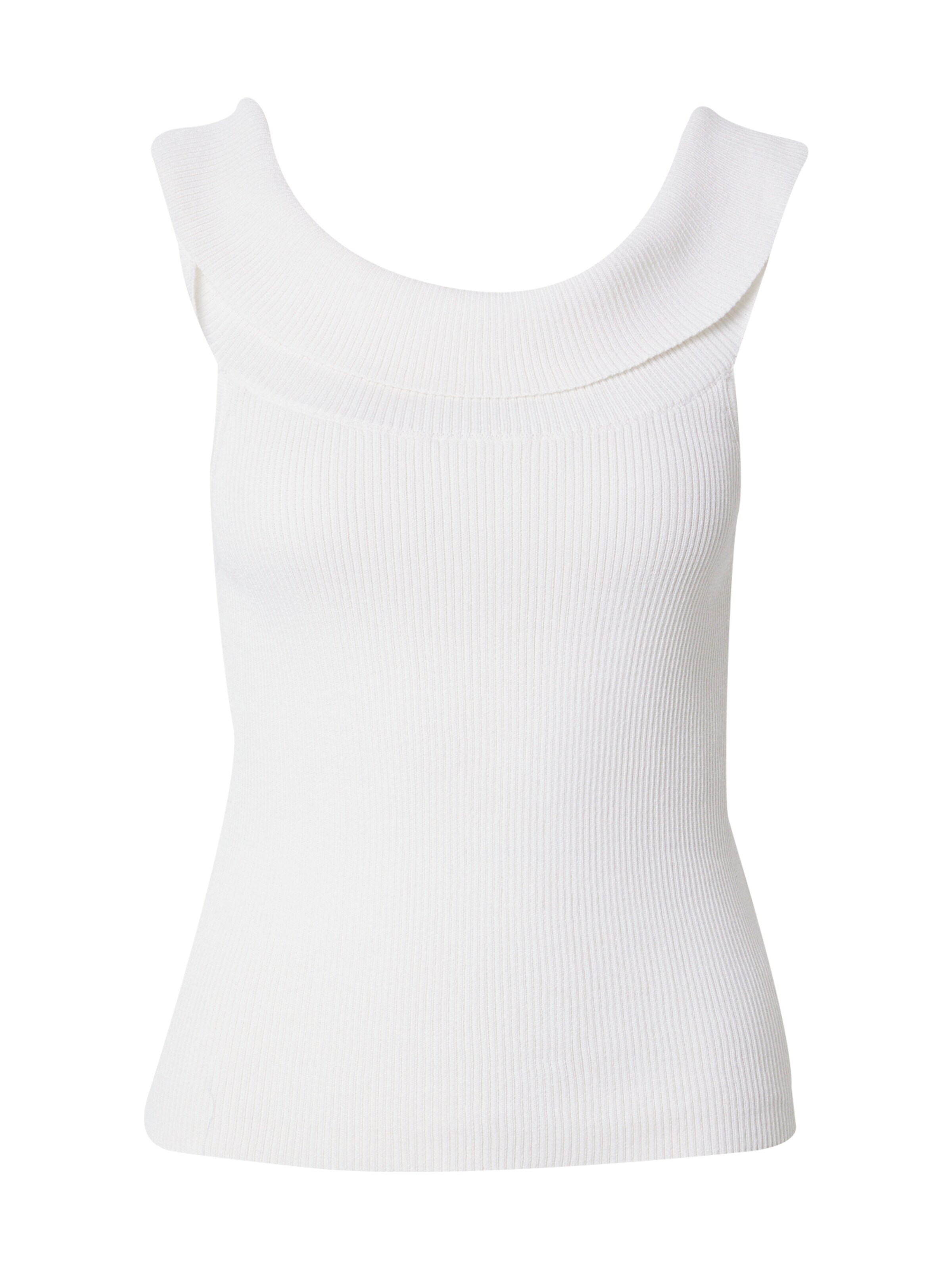 Monki Knitted Top in White: front