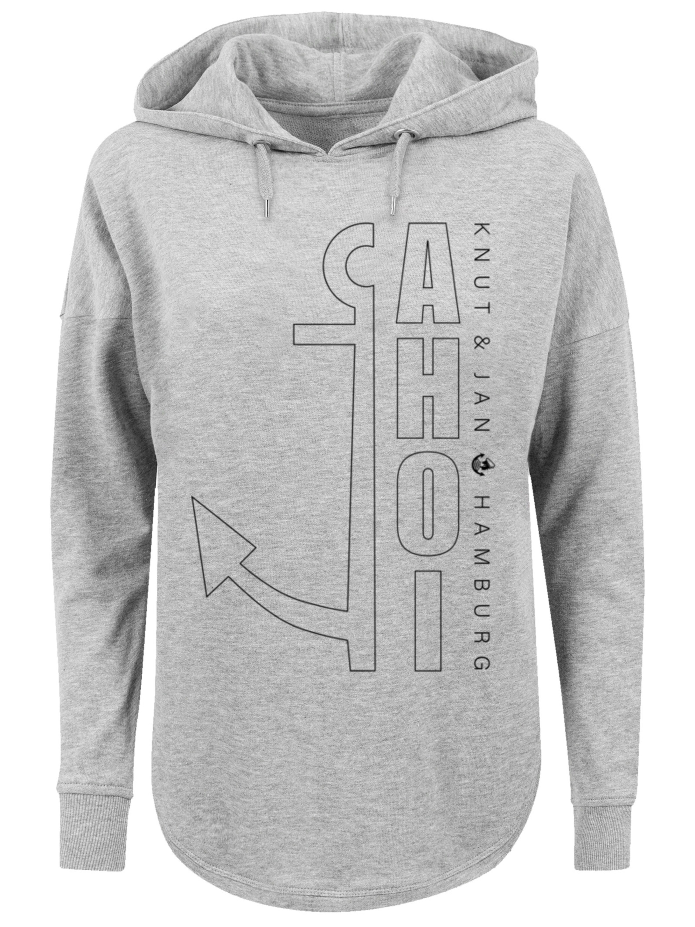 Pull-over 'Ahoi Anker' F4NT4STIC en gris : devant