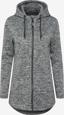 Oxmo Fleece Jacket 'Kaira' in Grey: front