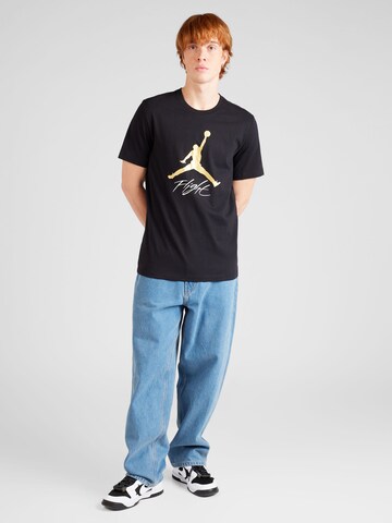 Jordan - Camisa 'JUMPMAN FLIGHT' em preto