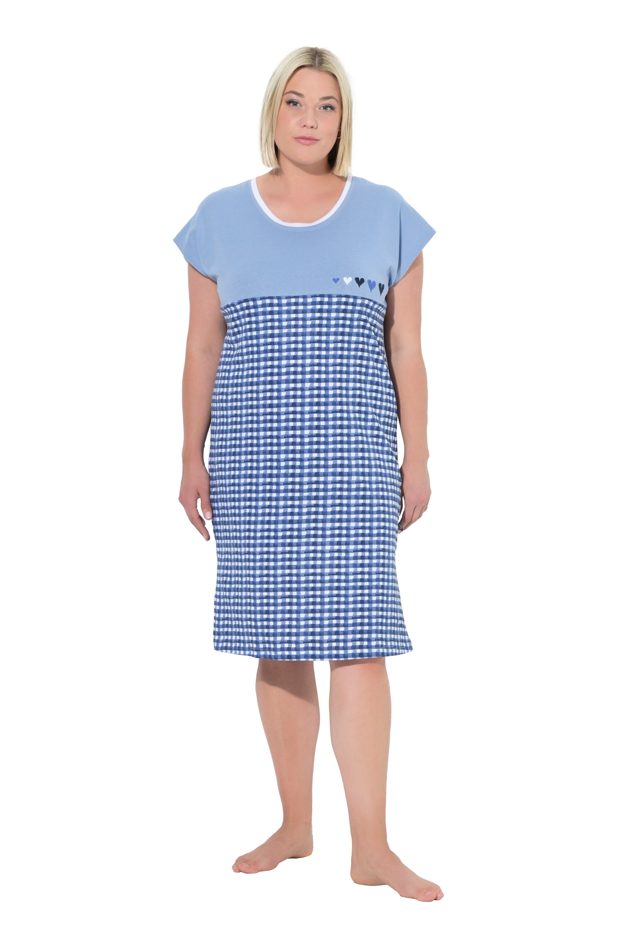 Ulla Popken Nachthemd in Blauw: voorkant