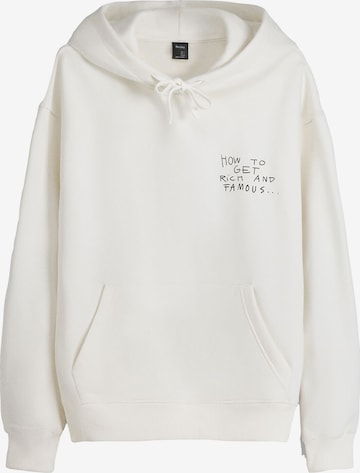 Sweat-shirt Bershka en blanc : devant