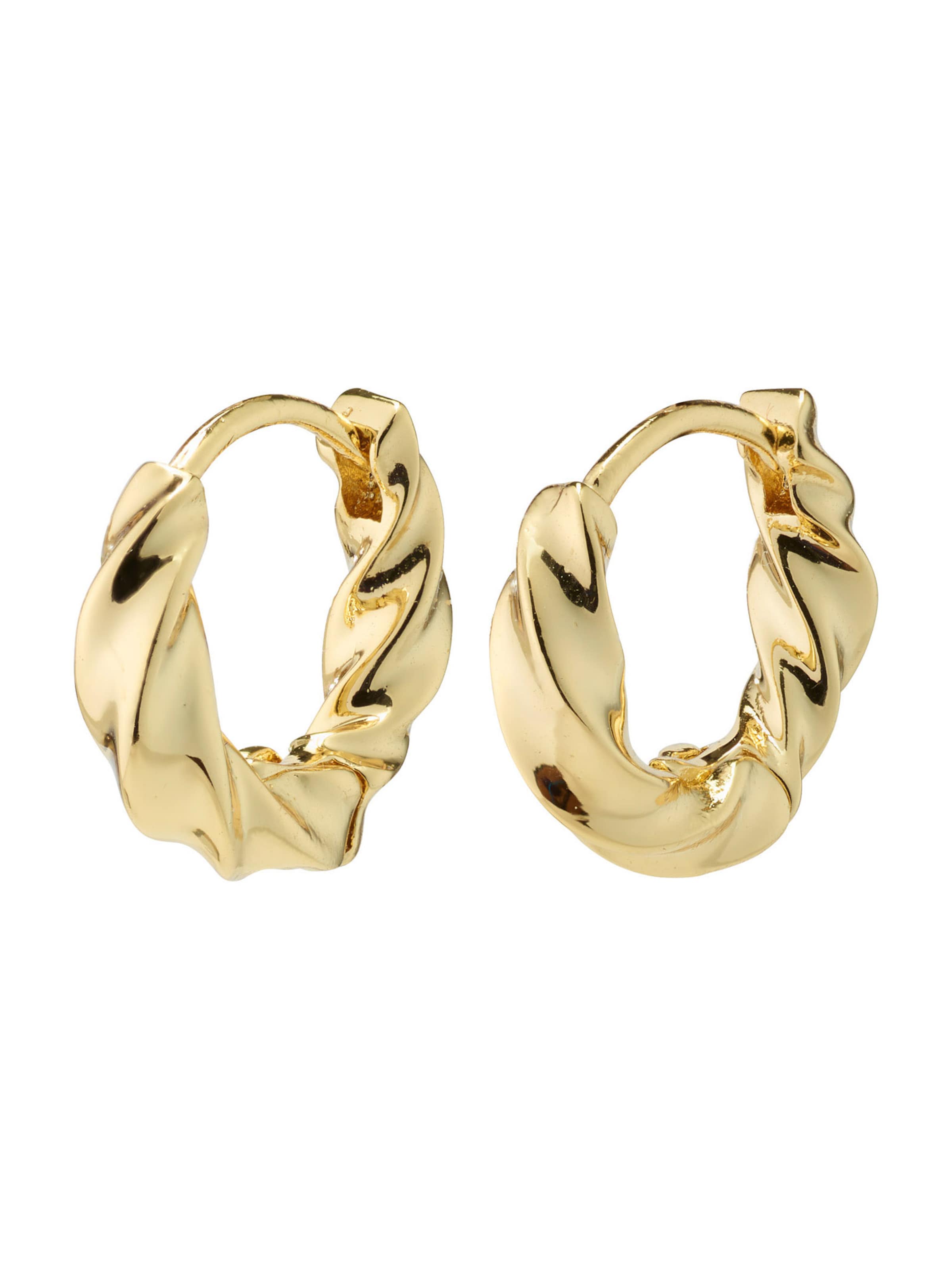 Pilgrim Náušnice 'TAFFY' – zlatá: přední strana