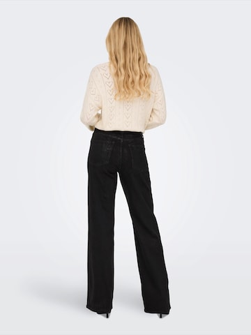 ONLY Szeroka nogawka Jeansy 'ONLJUICY' w kolorze czarny