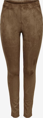 Skinny Leggings 'JENNIE' ONLY en marron : devant