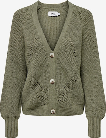 ONLY Knit Cardigan 'ELLA' in Green: front