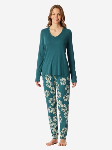 Pyjama 'Modern Nightwear' SCHIESSER en vert : devant