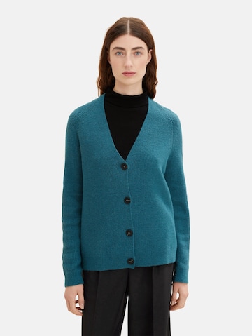 TOM TAILOR Knit Cardigan in Blue: front