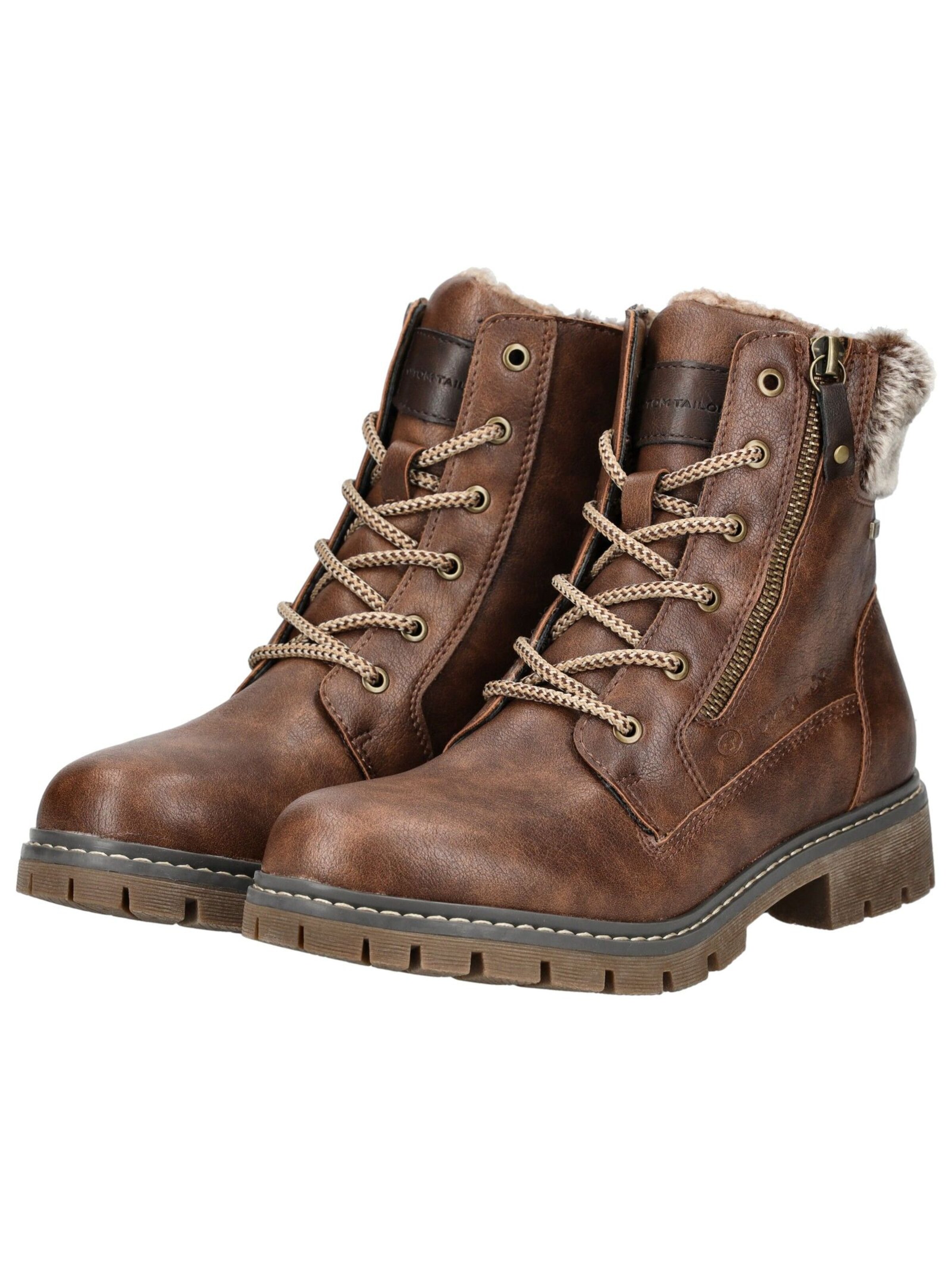 TOM TAILOR Veterlaarsjes in Bruin