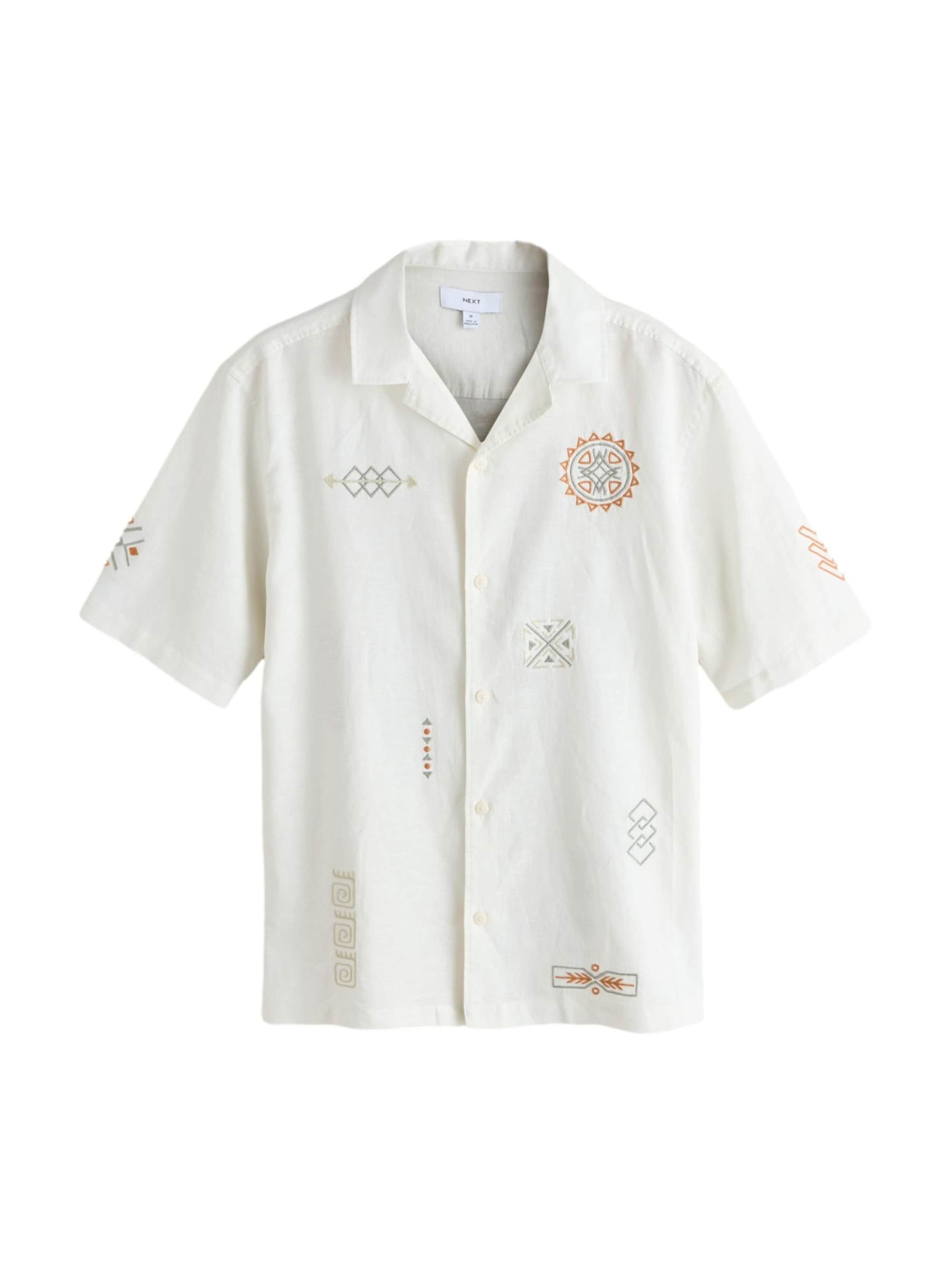 Next Regular fit Overhemd 'Navajo' in Beige: voorkant