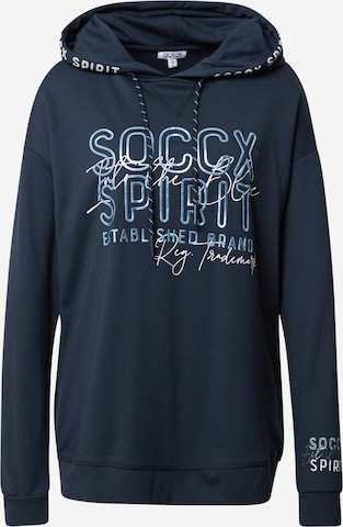 Sweat-shirt Soccx en bleu : devant