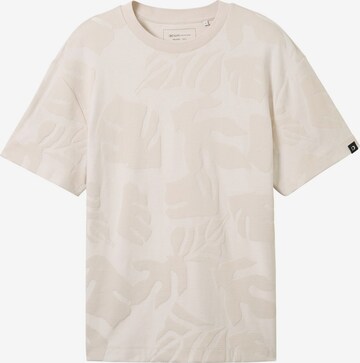 T-Shirt TOM TAILOR DENIM en beige : devant