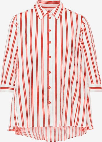 Goldner Bluse in Weiß: Vorderseite