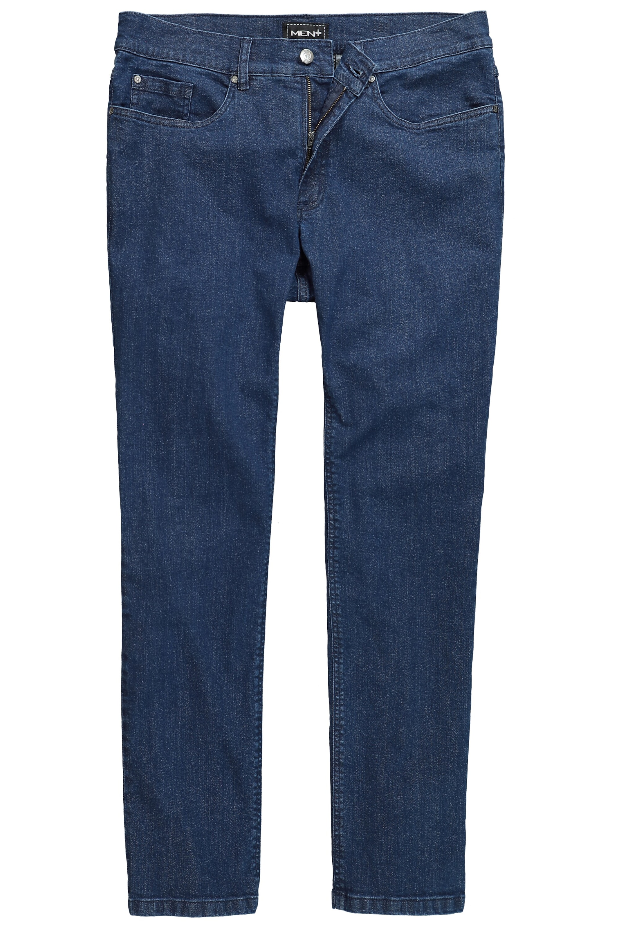 Men Plus Regular Jeans in Blauw: voorkant