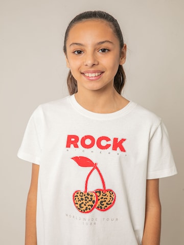 T-Shirt 'Rock Cherry' Deeluxe en blanc