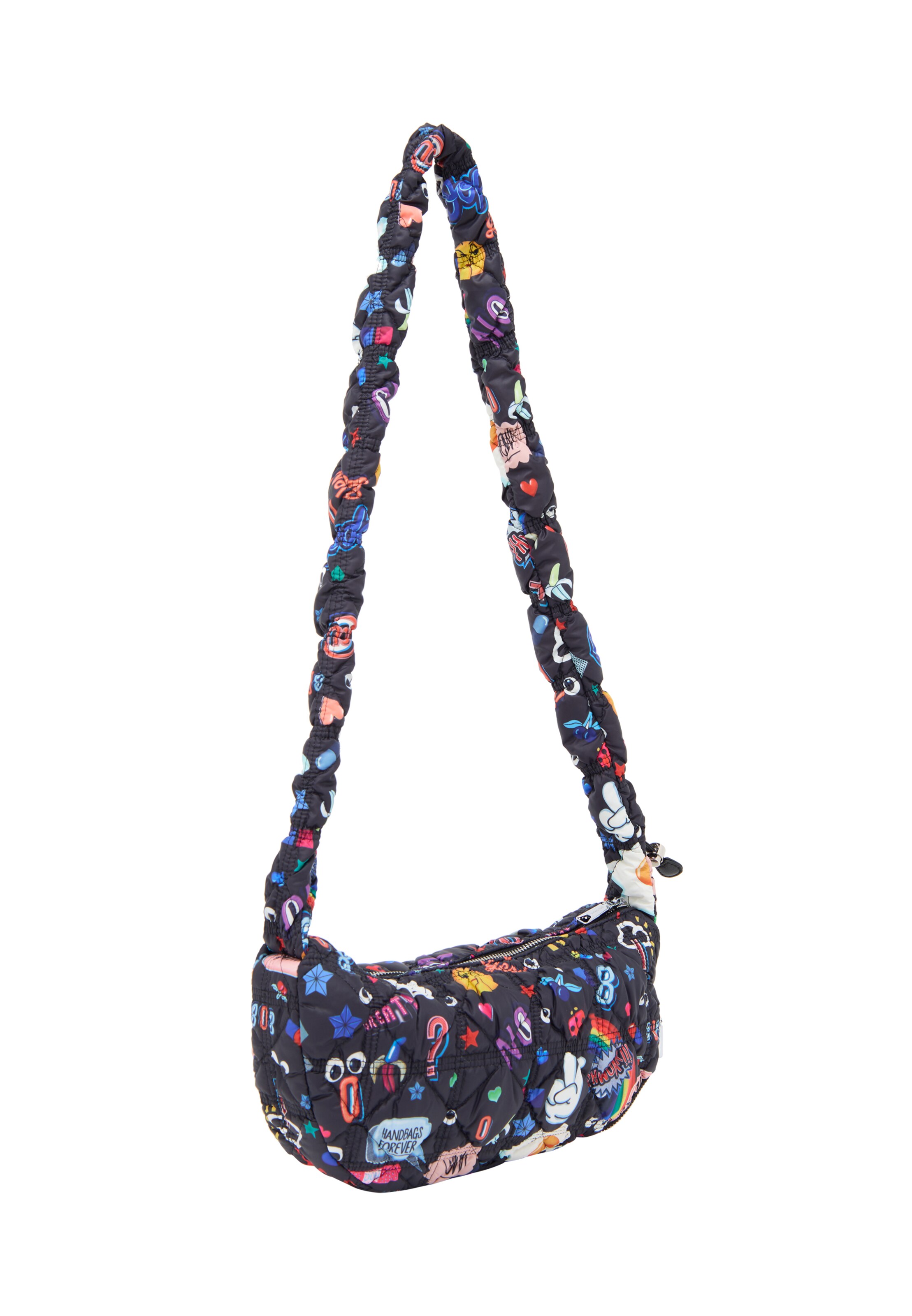 MYMO Torba za čez ramo 'Pop Eyetheme' | črna barva