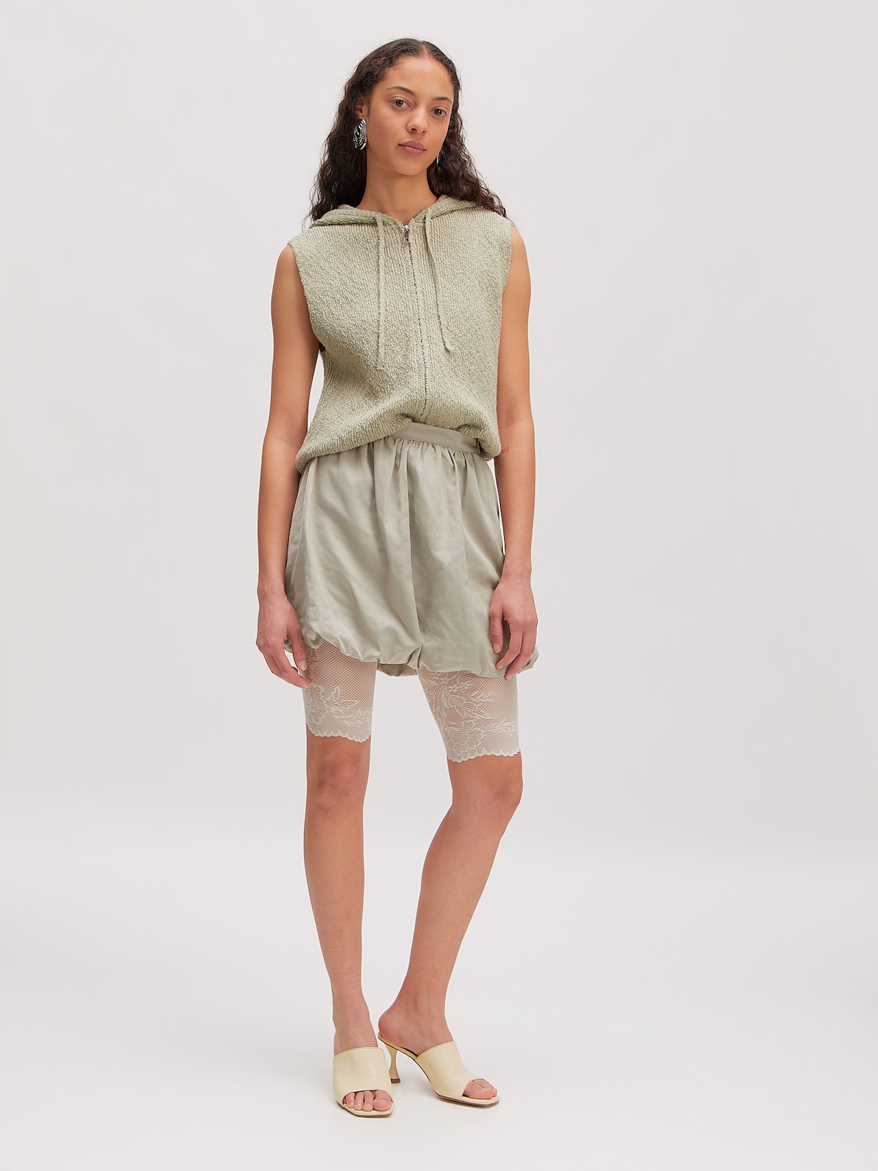 EDITED Gebreide bodywarmer 'Velma' Groen