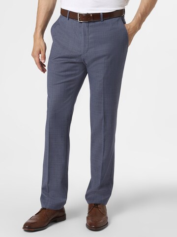 Regular Pantalon à plis HECHTER PARIS en bleu : devant