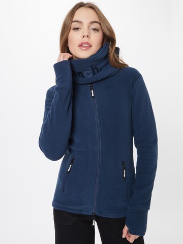 BENCH Fleece Jacket 'Funnel' in Blue: front
