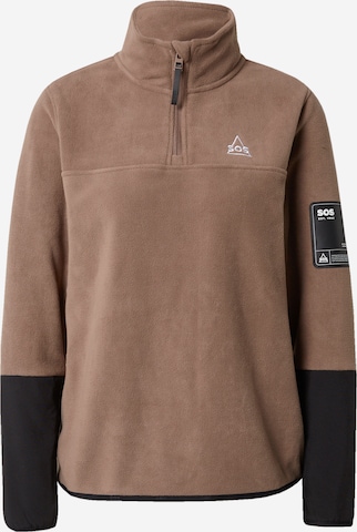 SOS Sweater 'Laax' in Brown: front