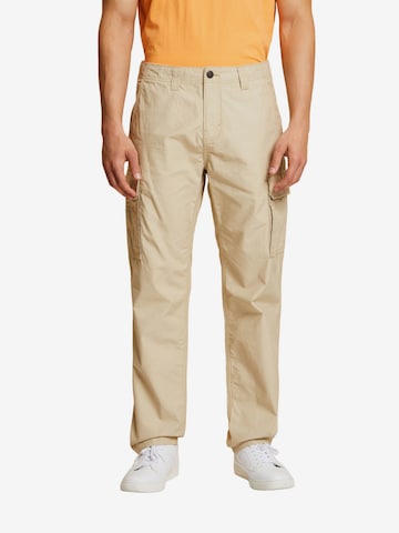 ESPRIT Regular Cargo Pants in Beige: front