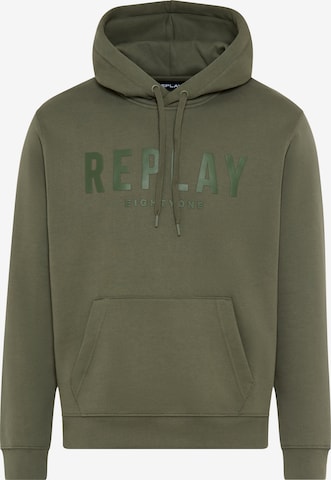 REPLAY Свитшот в Зеленый: спереди