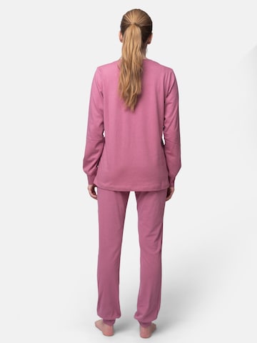 greenjama Pajama Shirt 'Langarm-Shirt mit Woll-Anteil und Bündchen' in Purple