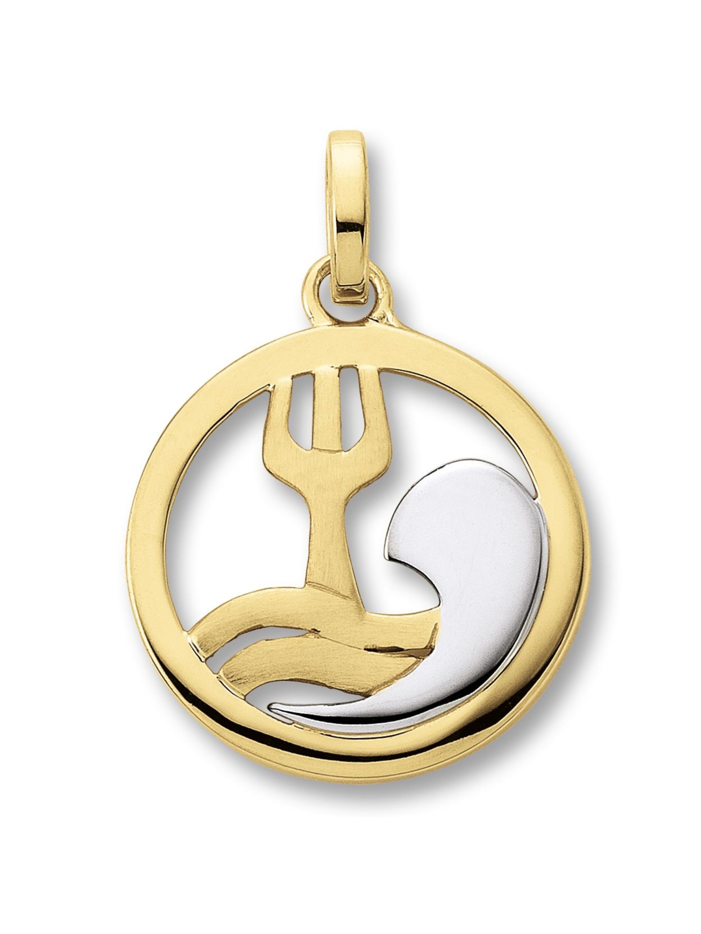 ONE ELEMENT Anhänger 'Wassermann' in Gold: Vorderseite