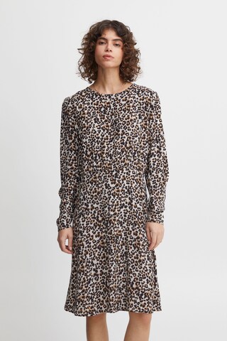 ICHI - Vestido 'Helima' em castanho: frente
