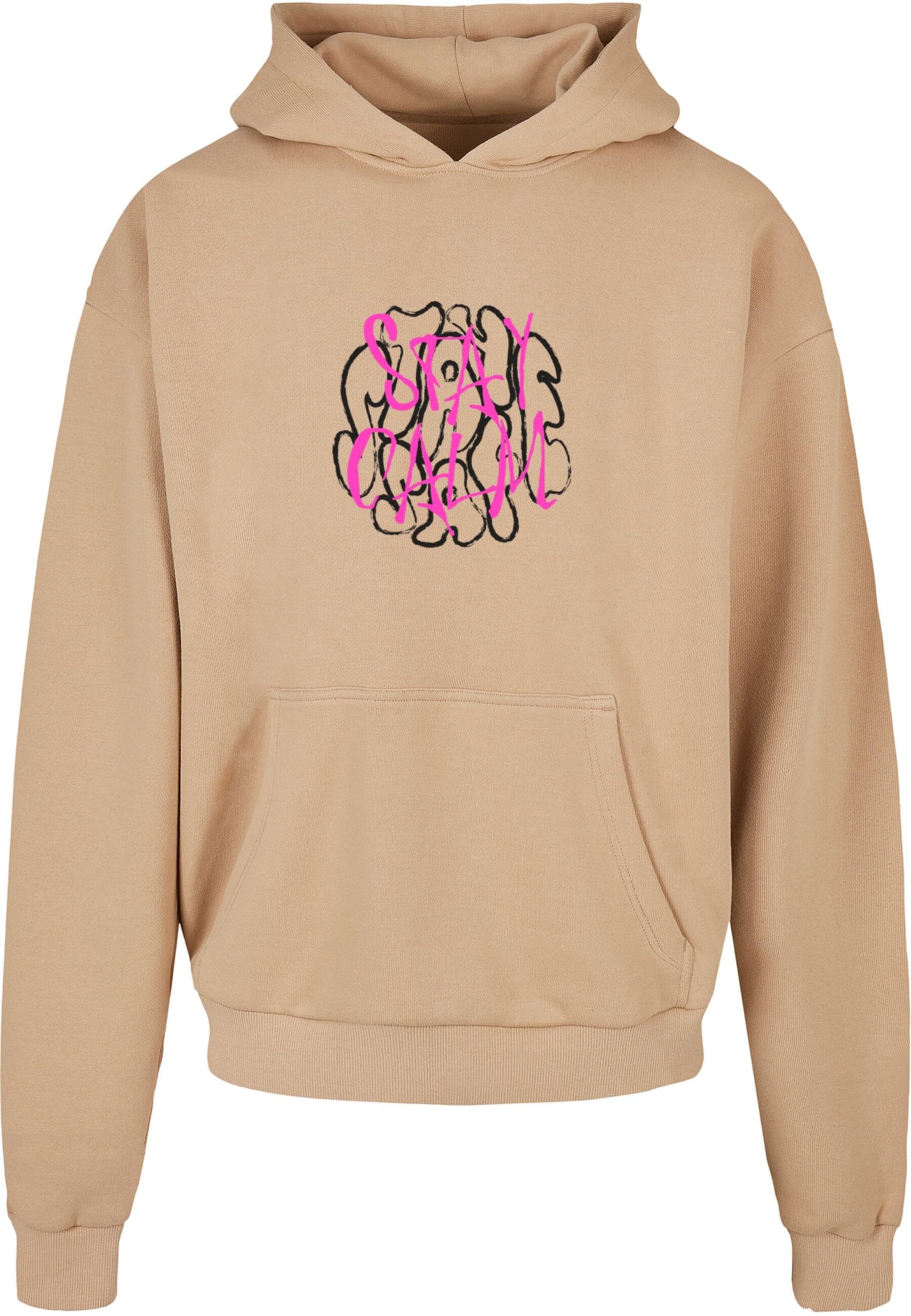 Merchcode Sweatshirt 'Stay Safe' in Beige: Vorderseite