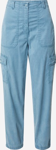 Marks & Spencer Tapered Cargo Pants in Blue: front