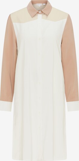 RISA Robe-chemise en beige / camel / blanc, Vue avec produit