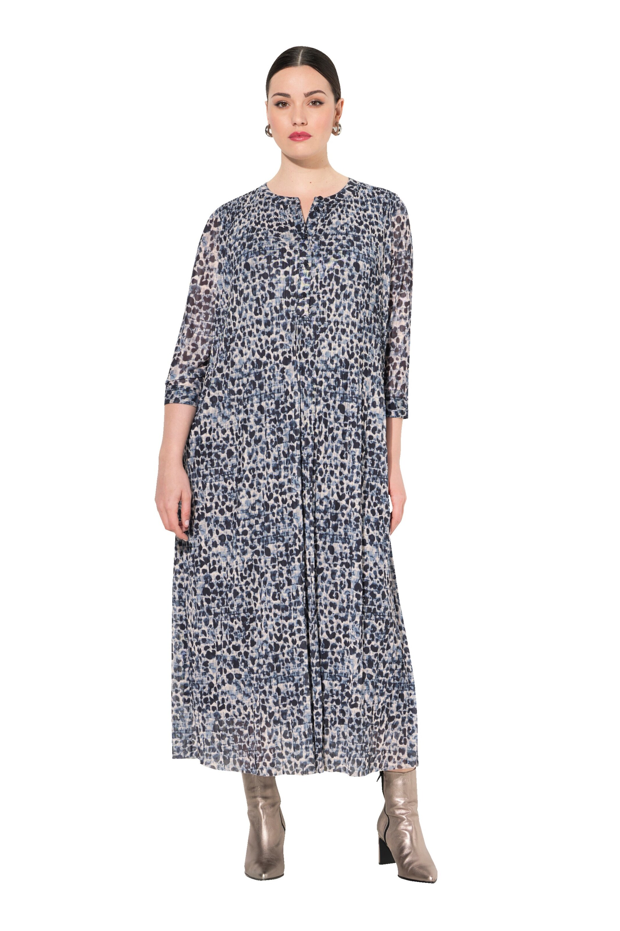 Ulla Popken Jurk in Blauw: voorkant