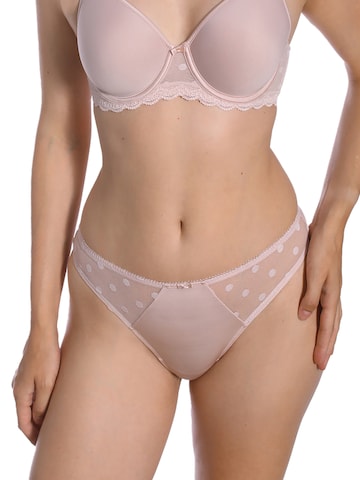 sassa Thong 'DOTTED MESH' in Beige