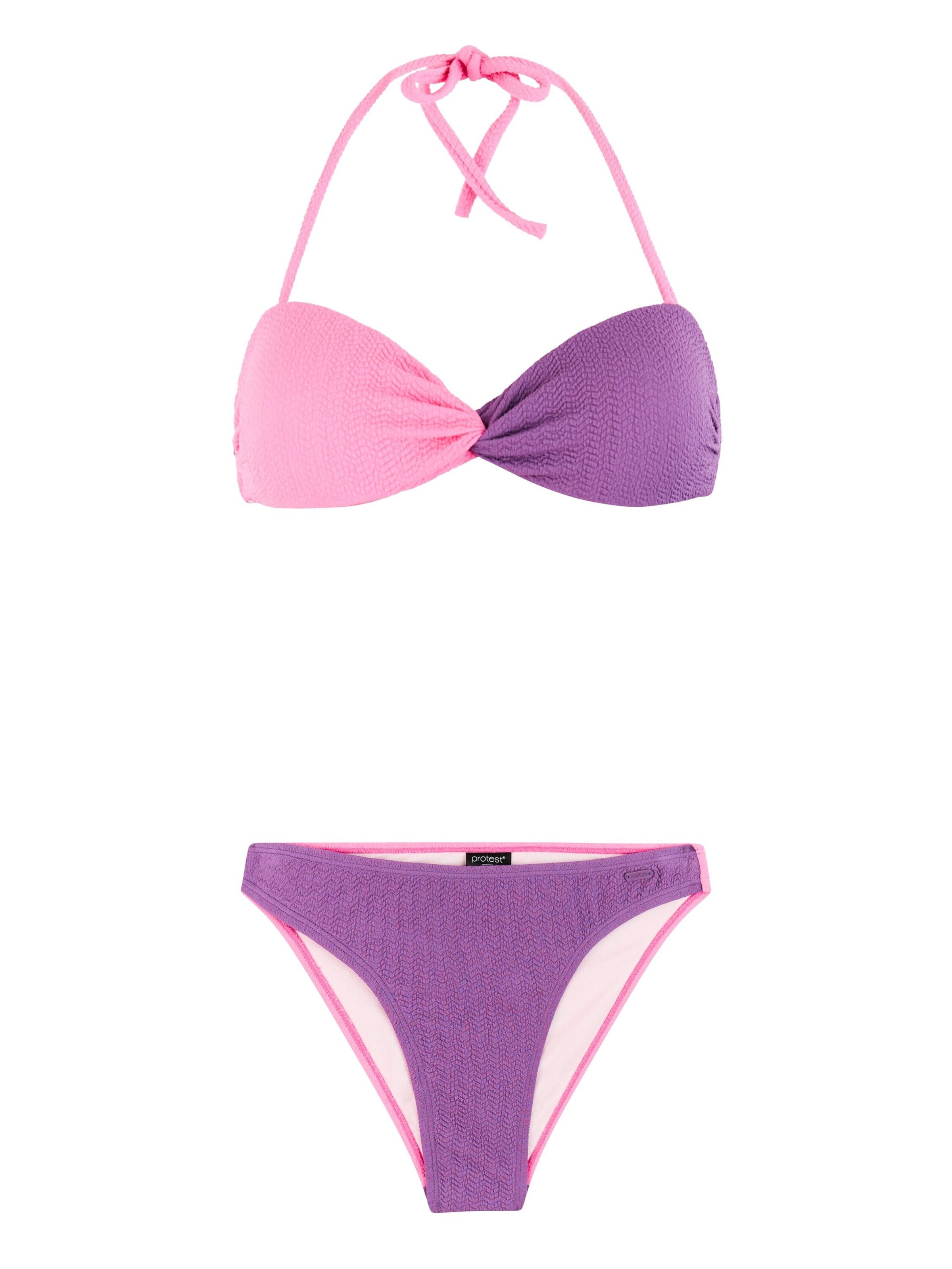 PROTEST Bandeau Bikini 'PRTScar' in Purple: front