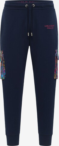 Pantalon Carlo Colucci en bleu : devant