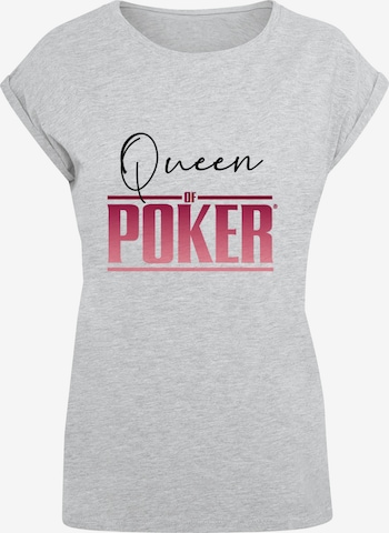 F4NT4STIC Shirt 'Queen of Poker' in Grau: Vorderseite