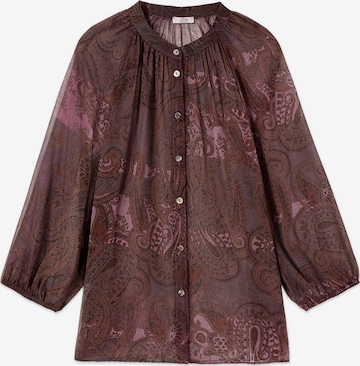 Camicia da donna di oltre in marrone: frontale