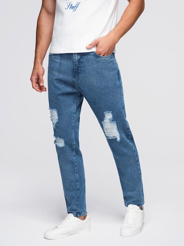 Ombre Tapered Jeans in Blue