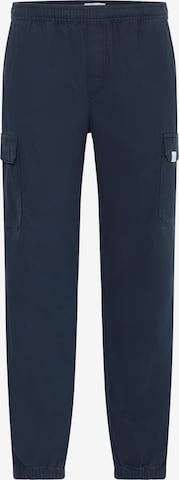 Effilé Pantalon cargo 'CAELAN' !Solid en bleu : devant