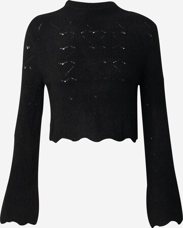 ONLY Sweater 'MORE HEARTS' in Black: front