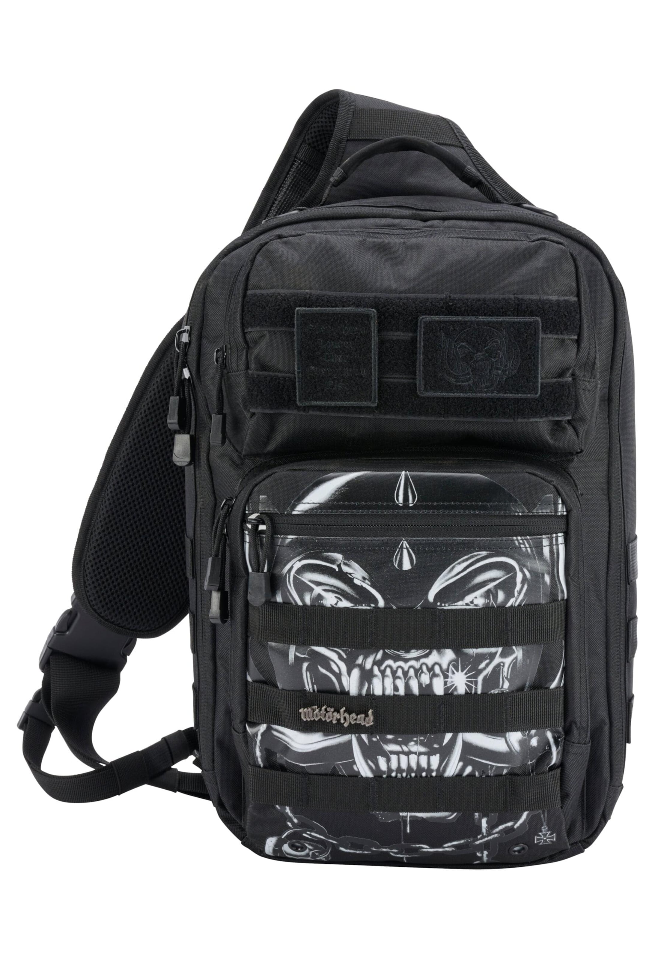 Brandit - Mochila 'Motörhead US Cooper' en negro: frente