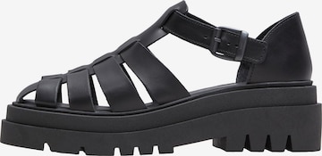 SELECTED FEMME Strap Sandals 'LOUISE' in Black: front