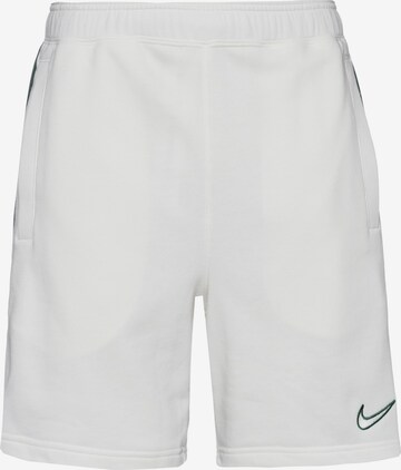 NIKE Workout Pants in White: front