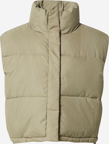 WEEKDAY Bodywarmer in Groen: voorkant