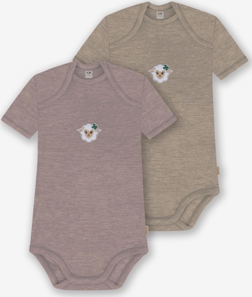 normani Strampler/Body 'Tauranga' in Beige: Vorderseite