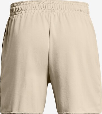 UNDER ARMOUR Regular Workout Pants 'Rival Terry 6' in Brown