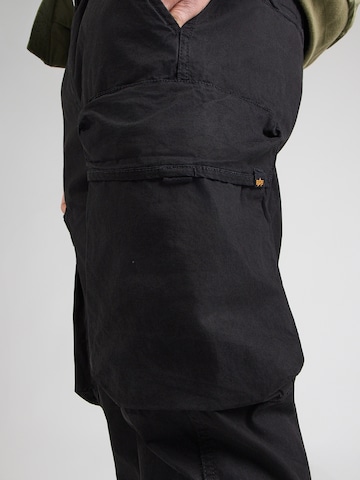 ALPHA INDUSTRIES - regular Pantalón cargo 'Division' en negro